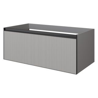 Тумба под раковину Armadi Art Quatro 790-M1-100-L-RIB-A-LED 100 см с подсветкой серый/антрацит Тумба под раковину Armadi Art Quatro 790-M1-100-L-RIB-A-LED 100 см с подсветкой серый/антрацит