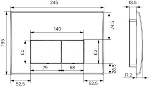 Комплект 2 в 1: инсталляция и клавиша смыва Iddis Optima Home (OPH00GCi32K (клавиша OPH10G0i77))
