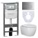 Комплект с инсталляцией Ceramica Nova CN3001_1001M_1000 унитаз Play CN3001 крышка-сиденье с микролифтом и инсталляция Envision CN1001M с кнопкой смыва хром матовой Round Комплект с инсталляцией Ceramica Nova CN3001_1001M_1000 унитаз Play CN3001 крышка-сиденье с микролифтом и инсталляция Envision CN1001M с кнопкой смыва хром матовой Round