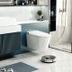 Комплект ABBER подвесной электронный унитаз-биде Bequem AC1119S белый с импульсным смывом с инсталляцией AC0101P