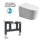 Комплект ABBER подвесной электронный унитаз-биде Bequem AC1123SR с инсталляцией AC0101P
