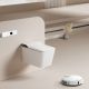 Комплект ABBER AC1215S-AC0101P подвесной электронный унитаз-биде Rechteck AC1215S белый с импульсным смывом с инсталляцией AC0101P