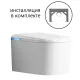 Комплект ABBER AC1216S-AC0101P2 подвесной электронный унитаз-биде Rechteck AC1216S с инсталляцией AC0101P2