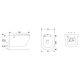Комплект ABBER AC1108P-AC0101P подвесной унитаз Bequem AC1108P белый с импульсным смывом с инсталляцией AC0101P