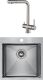 Комплект Paulmark Velten PM905151-BS брашированная нерж. сталь + Смеситель Paulmark Skalen Sk213020-SS для кухонной мойки