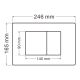 Комплект ABBER AC1100-AC0105-AC0120MCH подвесной унитаз Bequem AC1100 белый с инсталляцией AC0105 и кнопкой AC0120MCH матовый хром