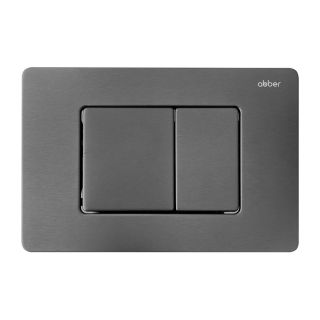 Комплект ABBER AC1100-AC0105-AC0120NG подвесной унитаз Bequem AC1100 белый с инсталляцией AC0105 и кнопкой AC0120NG оружейная сталь
