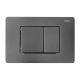 Комплект ABBER AC1100-AC0105-AC0120NG подвесной унитаз Bequem AC1100 белый с инсталляцией AC0105 и кнопкой AC0120NG оружейная сталь