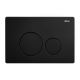 Комплект ABBER AC1100-AC0105-AC0121MB подвесной унитаз Bequem AC1100 белый с инсталляцией AC0105 и кнопкой AC0121MB черная матовая