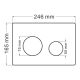 Комплект ABBER AC1100-AC0105-AC0121MCH подвесной унитаз Bequem AC1100 белый с инсталляцией AC0105 и кнопкой AC0121MCH матовый хром
