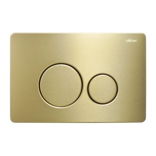 Комплект ABBER AC1100-AC0105-AC0121MMG подвесной унитаз Bequem AC1100 белый с инсталляцией AC0105 и кнопкой AC0121MMG золото матовое