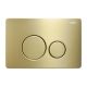 Комплект ABBER AC1100-AC0105-AC0121MMG подвесной унитаз Bequem AC1100 белый с инсталляцией AC0105 и кнопкой AC0121MMG золото матовое