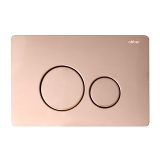 Комплект ABBER AC1100-AC0105-AC0121RG подвесной унитаз Bequem AC1100 белый с инсталляцией AC0105 и кнопкой AC0121RG золото розовое