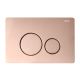 Комплект ABBER AC1100-AC0105-AC0121RG подвесной унитаз Bequem AC1100 белый с инсталляцией AC0105 и кнопкой AC0121RG золото розовое