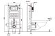 Комплект ABBER AC1100T-AC0105-AC0121NG подвесной унитаз Bequem AC1100T белый с инсталляцией AC0105 и кнопкой AC0121NG оружейная сталь