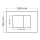Комплект ABBER AC1132TC-AC0105-AC0120NG подвесной унитаз Bequem AC1132TC белый, с закрытым дном с инсталляцией AC0105 и кнопкой AC0120NG оружейная сталь