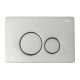 Комплект ABBER AC1132TC-AC0105-AC0121 подвесной унитаз Bequem AC1132TC белый, с закрытым дном с инсталляцией AC0105 и кнопкой AC0121 хром глянцевый