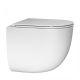 Комплект ABBER AC1132TC-AC0105-AC0121NG подвесной унитаз Bequem AC1132TC белый, с закрытым дном с инсталляцией AC0105 и кнопкой AC0121NG оружейная сталь