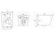 Комплект ABBER AC1201-AC0105-AC0121NG подвесной унитаз Rechteck AC1201 белый с инсталляцией AC0105 и кнопкой AC0121NG оружейная сталь