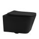 Комплект ABBER AC1201MB-AC0105-AC0121NG подвесной унитаз Rechteck AC1201MB черный матовый с инсталляцией AC0105 и кнопкой AC0121NG оружейная сталь