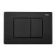 Комплект ABBER AC1220TC-AC0105-AC0120MB подвесной унитаз Rechteck AC1220TC белый, с закрытым дном с инсталляцией AC0105 и кнопкой AC0120MB черный матовый
