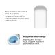 Комплект ABBER AC1220TC-AC0105-AC0120MB подвесной унитаз Rechteck AC1220TC белый, с закрытым дном с инсталляцией AC0105 и кнопкой AC0120MB черный матовый