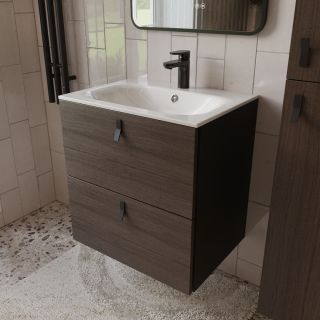 Тумба с раковиной подвесная Terminus (60см) Kontur KON10602200001O, венге/графит
