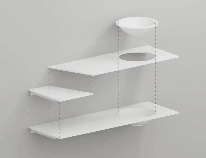 Столешница Salini Costa Plus S-Stone  200221M белый матовый Столешница Salini Costa Plus S-Stone  200221M белый матовый
