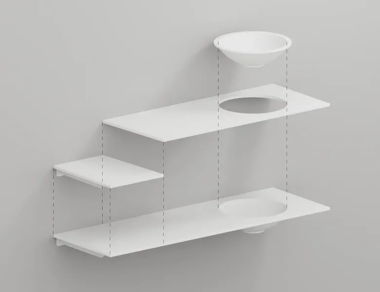 Столешница Salini Costa Plus S-Stone  200221M белый матовый Столешница Salini Costa Plus S-Stone  200221M белый матовый