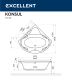 Ванна акриловая EXCELLENT Konsul 150x150