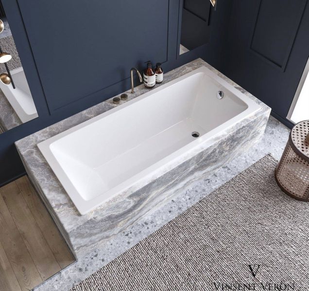 Ванна чугунная Vinsent Veron Square VSQ1707542 170x75см без отверстий для ручек