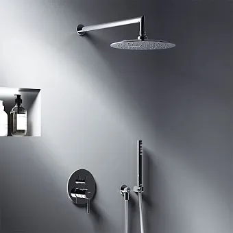 Встраиваемая душевая система Damixa Scandinavian Pure 936520000 со смесителем хром Встраиваемая душевая система Damixa Scandinavian Pure 936520000 со смесителем хром