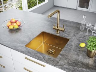 Мойка кухонная Paulmark Gerberg PM214444-BG брашированное золото
