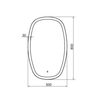 Зеркало Comforty Космея-50 светодиодная лента, бесконтактный сенсор 500*800 Зеркало Comforty Космея-50 светодиодная лента, бесконтактный сенсор 500*800