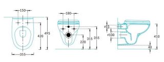 Унитаз подвесной Kerama Marazzi KPRO KPRO.wc.02 безободковый с сиденьем белый Унитаз подвесной Kerama Marazzi KPRO KPRO.wc.02 безободковый с сиденьем белый