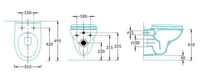 Унитаз подвесной Kerama Marazzi KPRO KPRO.wc.02 безободковый с сиденьем белый