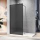 Душевая перегородка Veconi Korato KR-81B, 1200x2000, черный матовый, стекло прозрачное