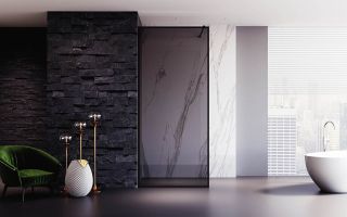 Душевая перегородка Veconi Korato KR-81BT, 1200x2000, черный матовый, стекло тонированнное Душевая перегородка Veconi Korato KR-81BT, 1200x2000, черный матовый, стекло тонированнное