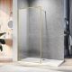 Душевая перегородка Veconi Korato KR-81G, 800x2000, брашированное золото, стекло прозрачное