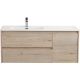 База под раковину BelBagno подвесная с двумя выкатн. ящиками одной распашн.дверц. левосторонн.RovereGalifaxBianco,1000x460x500, KRAFT-1000-2C-1A-SO-RGB-L дуб светлый
