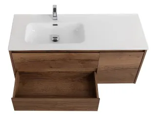 База под раковину BelBagno подвесная с двумя выкатн. ящиками одной распашн.дверц. левосторонн.Rovere Tabacco,1000x460x500, KRAFT-1000-2C-1A-SO-RT-L табачный дуб