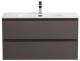 База под раковину BelBagno подвесная с фрезерованными ручк. по всей длине фасада с двумя выкатн. ящ., ,1000x455x500,KRAFT-1000-2C-SO-GSO темно-серый матовый