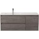 База под раковину BelBagno подвесная с двумя выкатн. ящиками одной распашн.дверц. левосторонн. Cemento Grigio,1200x460x500, KRAFT-1200-2C-1A-SO-CG-L  цемент серый