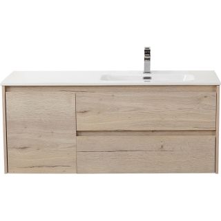 База под раковину BelBagno подвесная с двумя выкатн. ящиками одной распашн. дверц.правосторонн.RovereGalifaxBianco,1200x460x500,KRAFT-1200-2C-1A-SO-RGB-R дуб светлый