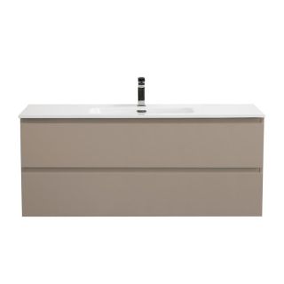 База под раковину BelBagno подвесная с фрезерованными ручками по всей длине фасада с двумя выкатн. ящ.,  1200x455x500, KRAFT-1200-2C-SO-СO бежевый матовый
