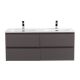База под раковину BelBagno подвесная с фрезерованными ручк. по всей длине фасада с чет-мя выкатн. ящ., 1200x455x500,KRAFT-1200-4C-SO-GSO темно-серый матовый