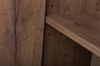 Шкаф-пенал подвесной BelBagno с одной распашной дверцей с доводчиками и одной открытой полкой, левост-й, Rovere Tabacco, 33x30x160, KRAFT-1600-1A-SC-RT-L табачный дуб