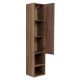 Шкаф-пенал подвесной BelBagno с одной распашной дверцей с доводчиками и одной открытой полкой, правост-й, Rovere Tabacco, 33x30x160, KRAFT-1600-1A-SC-RT-R табачный дуб