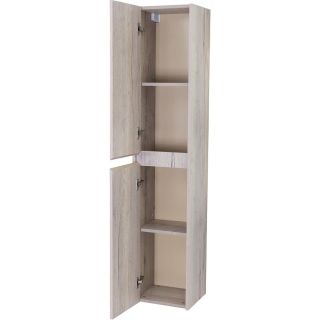 Шкаф-пенал подвесной BelBagno с двумя распашными дверцами с доводчиками, с двумя полками, левост. Rovere Galifax Bianco, 330x300x1600, KRAFT-1600-2A-SC-RGB-L дуб светлый