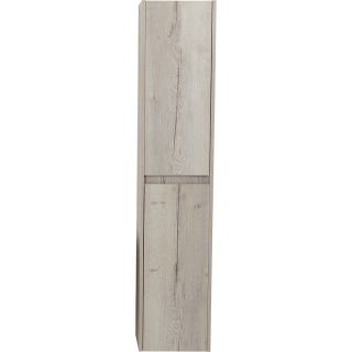 Шкаф-пенал подвесной BelBagno с двумя распашными дверцами с доводчиками, с двумя полками, левост. Rovere Galifax Bianco, 330x300x1600, KRAFT-1600-2A-SC-RGB-L дуб светлый